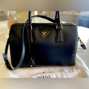 Prada Convertable Bowler Bag, Saffino Leather